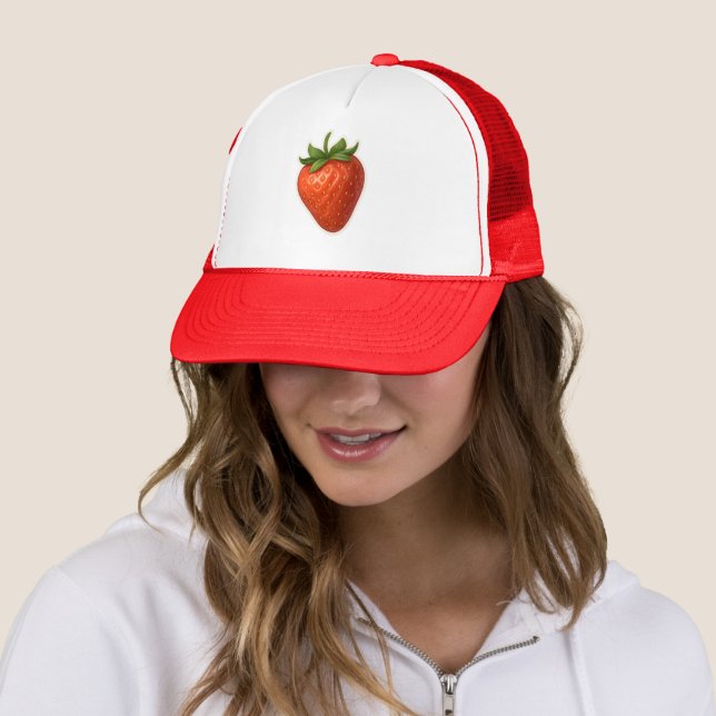 Strawberry Design Trucker Hat (In Situ)