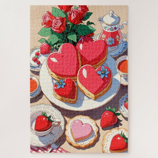 Strawberry dessert Puzzle (Vertical)