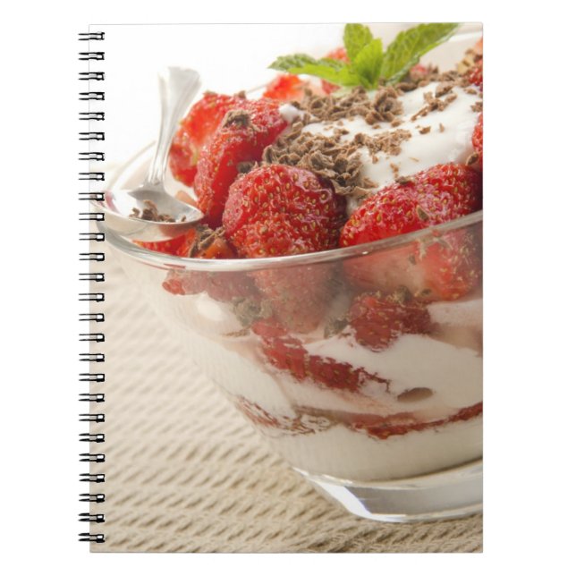 Strawberry Dessert With Fresh Yogurt Notebook (Front)