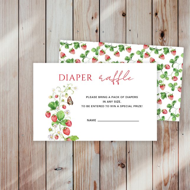 Strawberry Diaper Raffle Enclosure Card (Creator Uploaded)