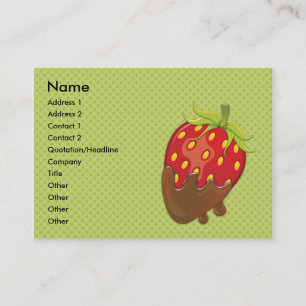 Strawberry dipped in chocolate business card