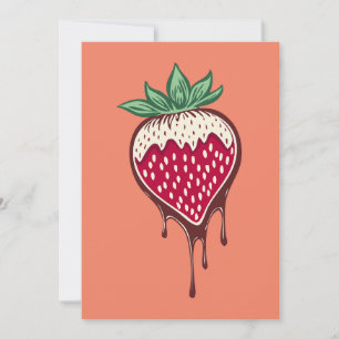strawberry dipped in chocolate invitation