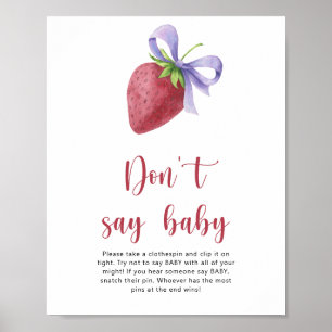 Strawberry - don't say baby poster