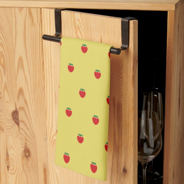 Strawberry Dots Kitchen Towel (Thirds Fold)