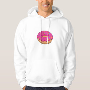 Strawberry Doughnut with Sprinkles Cartoon Hoodie