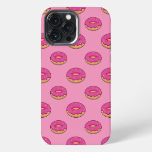 Strawberry Doughnut with Sprinkles Cartoon iPhone 13 Pro Max Case