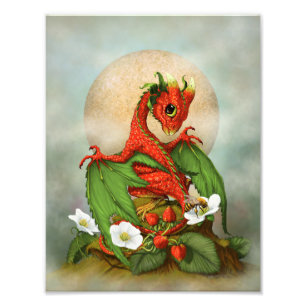 Strawberry Dragon 8.5x11 Print