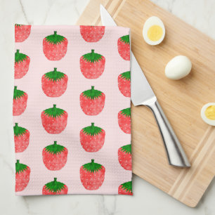 Strawberry Drawing Tea Towel