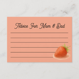 Strawberry Dreams Advice For Mom and Dad Card