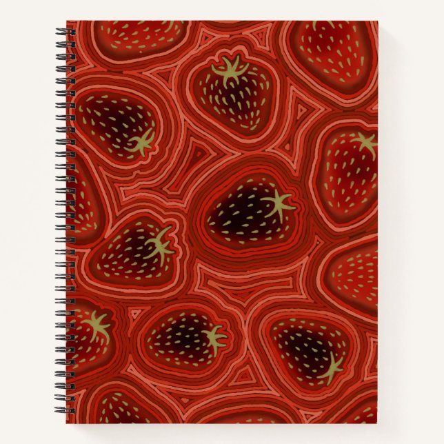 Strawberry Dreams Deluxe Spiral Notebook (Front)
