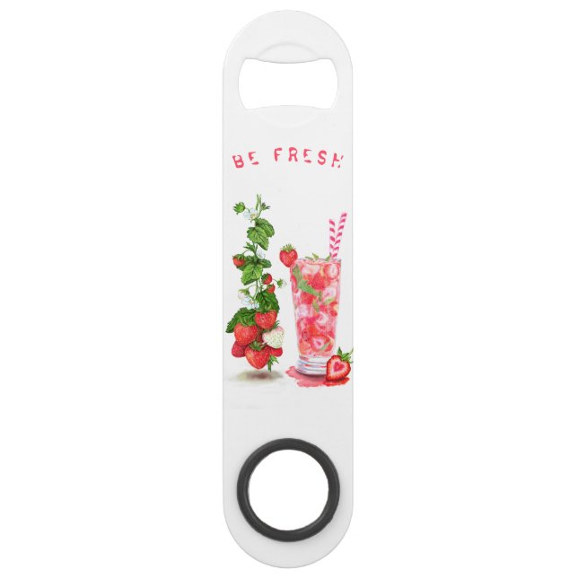 Strawberry Drink Fruits Bottle Opener Bar Key (Front)