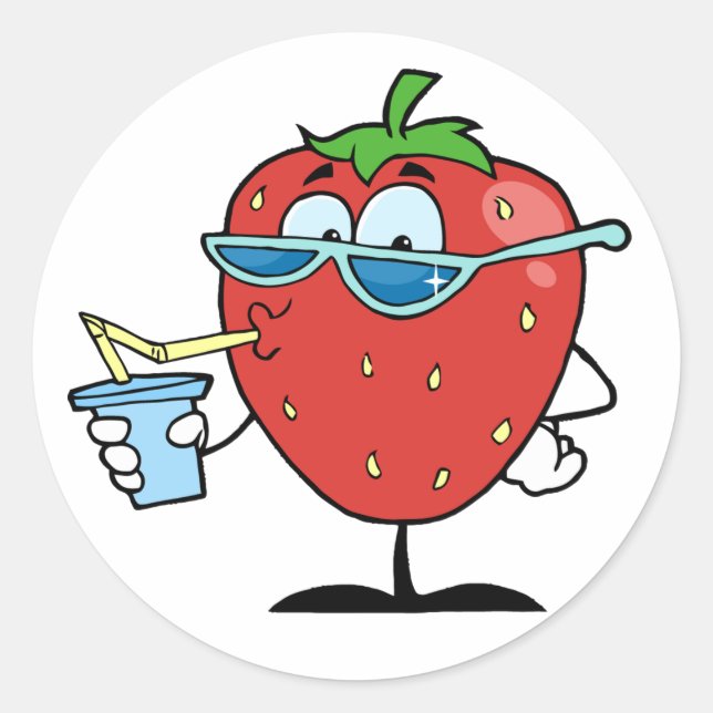 Strawberry Drinking Stickers (Front)