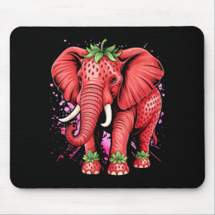 Strawberry Elephant Italian Brain Rot Meme Birthda Mouse Pad