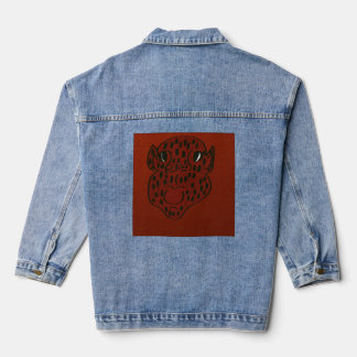 Strawberry Face Character Art Denim Jacket