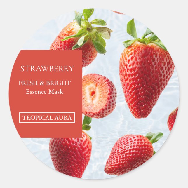Strawberry Facial Mask Label (Front)