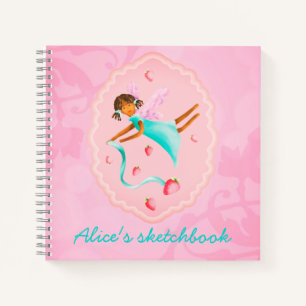 Strawberry fairy personalised notebook