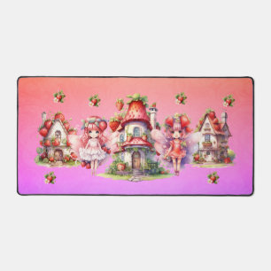 Strawberry Fairy Village Desk Mat