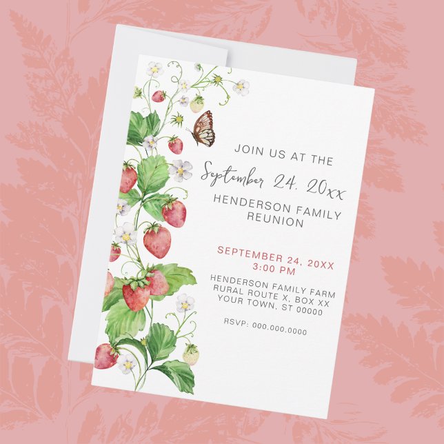 Strawberry Family Reunion Invitation (Creator Uploaded)