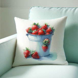 Strawberry Farmhouse Decorating Cushion