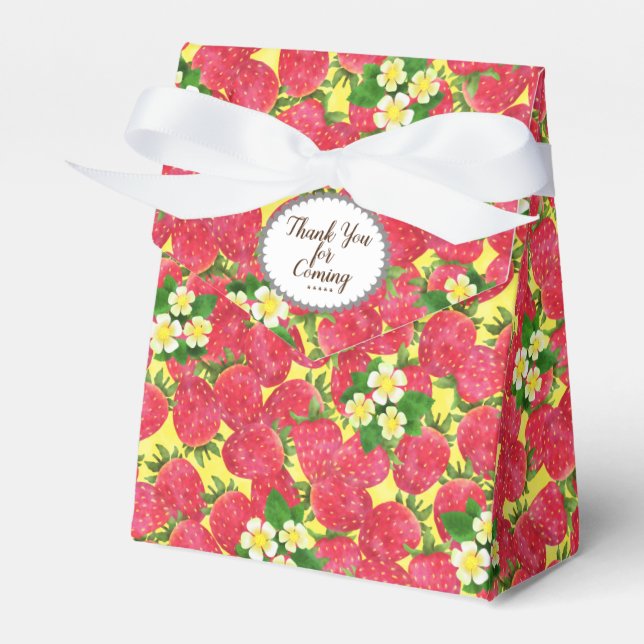 Strawberry Favour Box (Front Side)