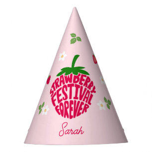 Strawberry Festival Forever Cute Customisable Party Hat