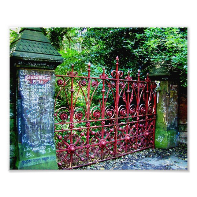Strawberry Field Gates, Liverpool, UK. Photo Print (Front)