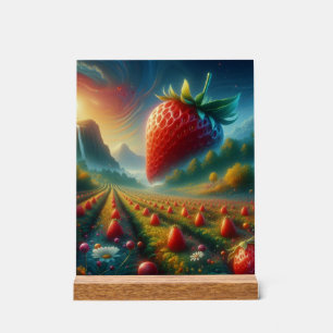 Strawberry Field of Dreams Acrylic Sign
