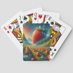 Strawberry Field of Dreams Playing Cards