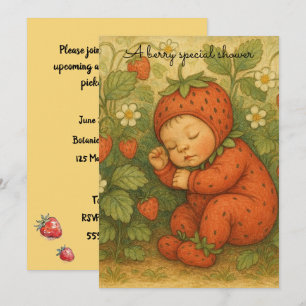 Strawberry Fields Baby Digital Download Invitation
