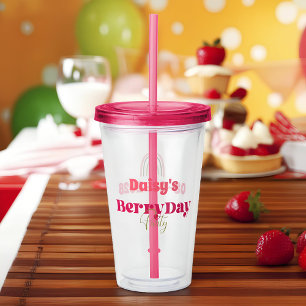 Strawberry Fields Delight Birthday Acrylic Tumbler