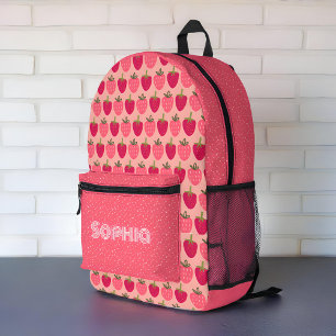 Strawberry Fields Delight - custom name Printed Backpack