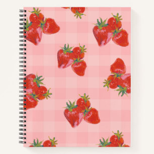 Strawberry Fields Notebook Cute Fruit Aesthetic