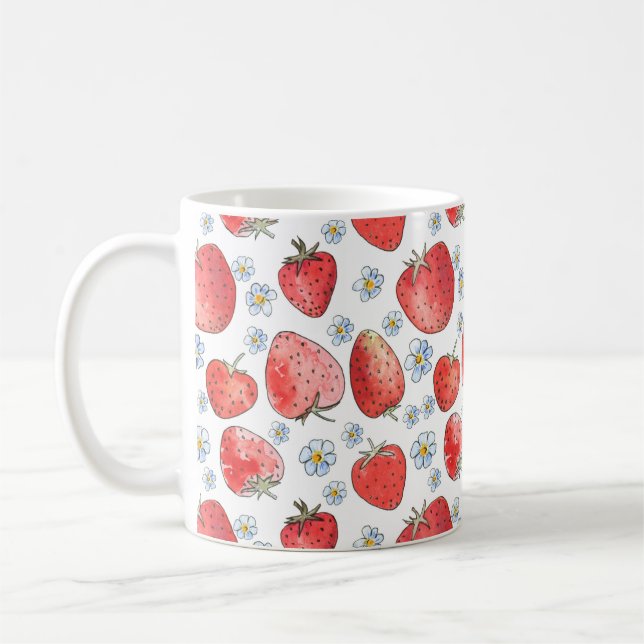 Strawberry Fields: Summer Freshness Coffee Mug (Left)