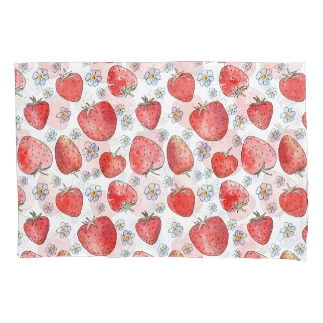 Strawberry Fields: Summer Freshness Pillowcase (Front)
