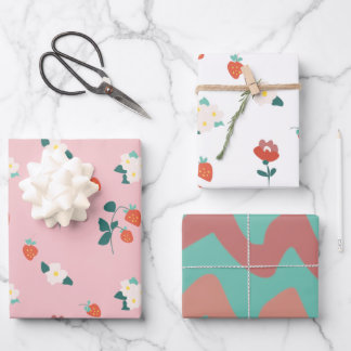 Strawberry Fields Wrapping Paper Sheet