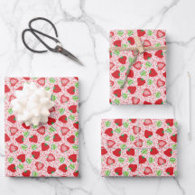 Strawberry Fizz wrapping paper sheets