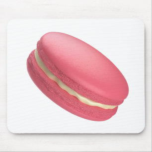 Strawberry flavoued macaron mouse pad