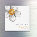 Strawberry Flower Wedding Save the Date Magnet<br><div class="desc">Surprise your future wedding guests with this elegant and simple floral save the date magnet. Illustrated and designed by Patricia Alvarez</div>