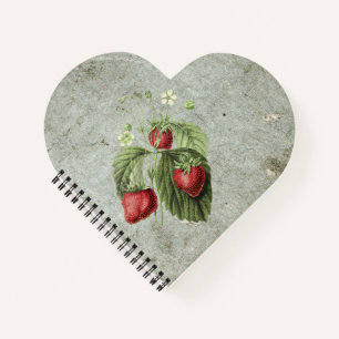 Strawberry Flowers and Fruits Notebook