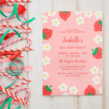 Strawberry Flowers Birthday Party