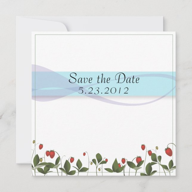 Strawberry Flowers | Save The Date (Front)
