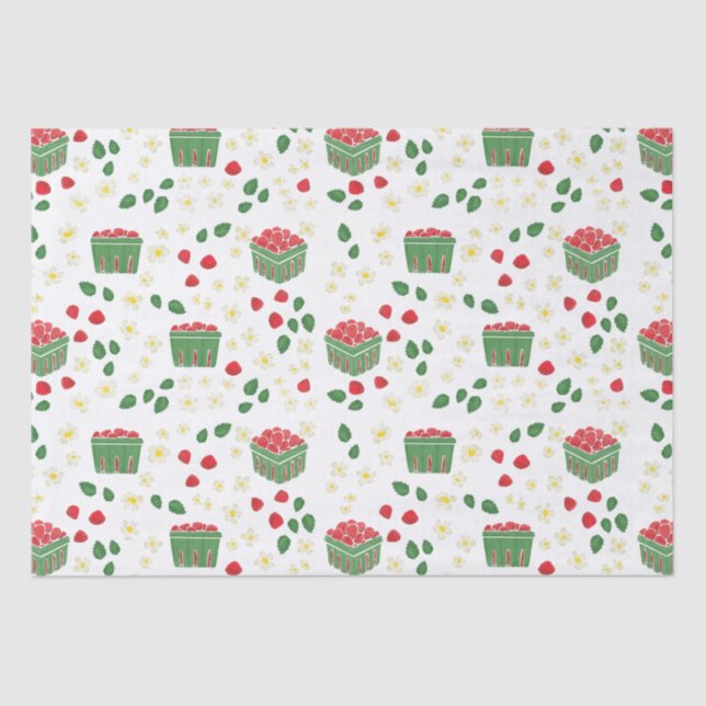Strawberry Flowers Strawberry Fields Berry First Tissue Paper (Front)