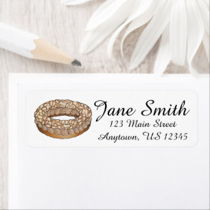 Strawberry Fraisier Cake French Pastry Chef Bakery Return Address Label