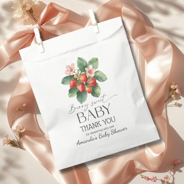 Strawberry Fresh Market Berry Sweet Baby Shower Favour Bag (Creator Uploaded)