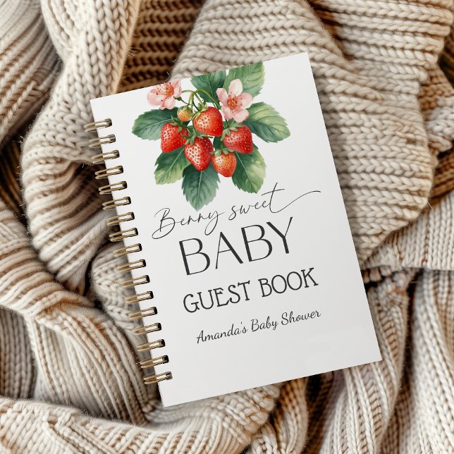Strawberry Fresh Market Berry Sweet Baby Shower Notebook (Creator Uploaded)