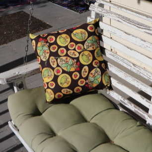 Strawberry Frogs Forever Cushion