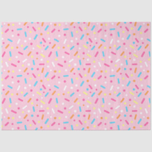 Strawberry Frosting Icing & Doughnut Sprinkles Tissue Paper