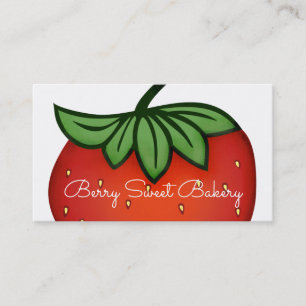 strawberry fruit bakery catering business card