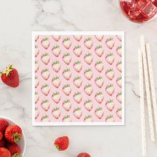Strawberry Fruit Birthday Napkin
