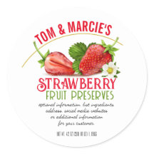 Strawberry Fruit Canning Product Labels